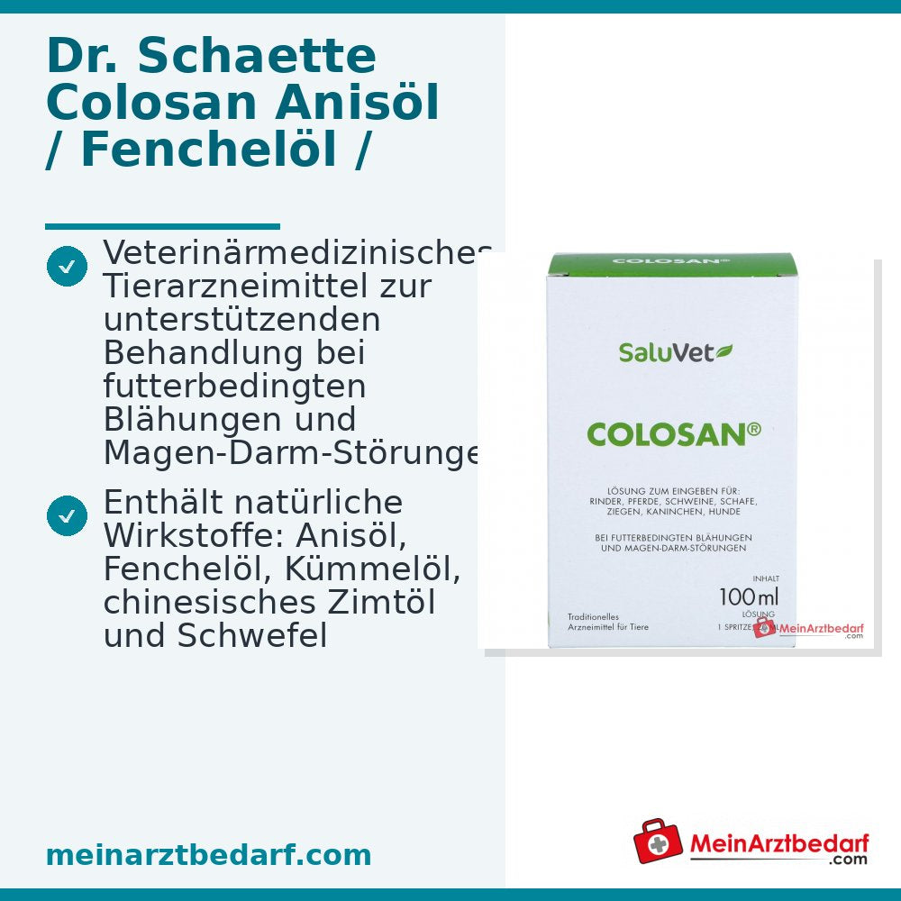 ColoSan oplossing voor oraal gebruik door dierenartsen met essentiële oliën en zwavel 100 ml