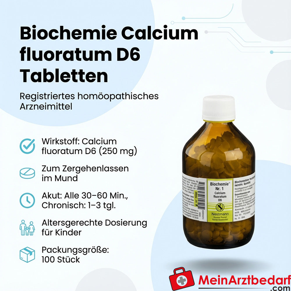 Biochemie Calcium fluoratum D6 Tabletten 250 mg 100 Stück