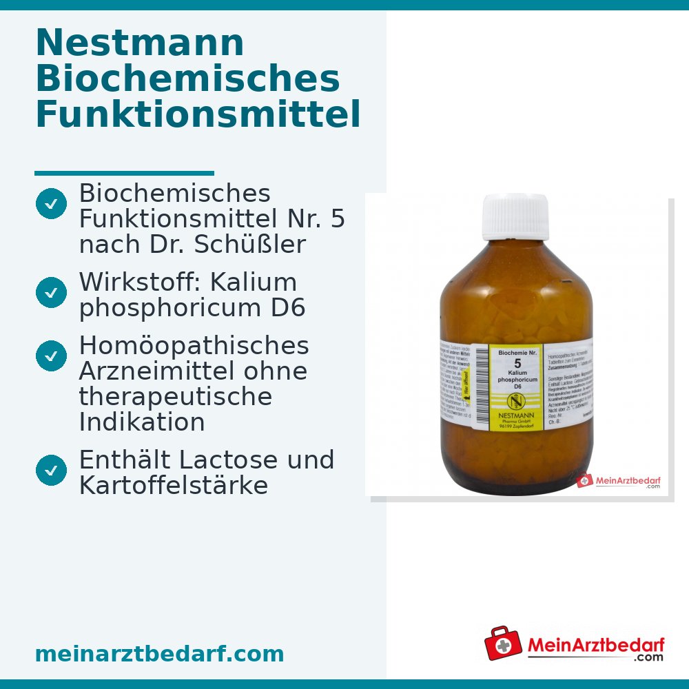 Nestmann Środek biochemiczny Nr 5 Kalium phosphoricum D6 Tabletki, 100 szt.