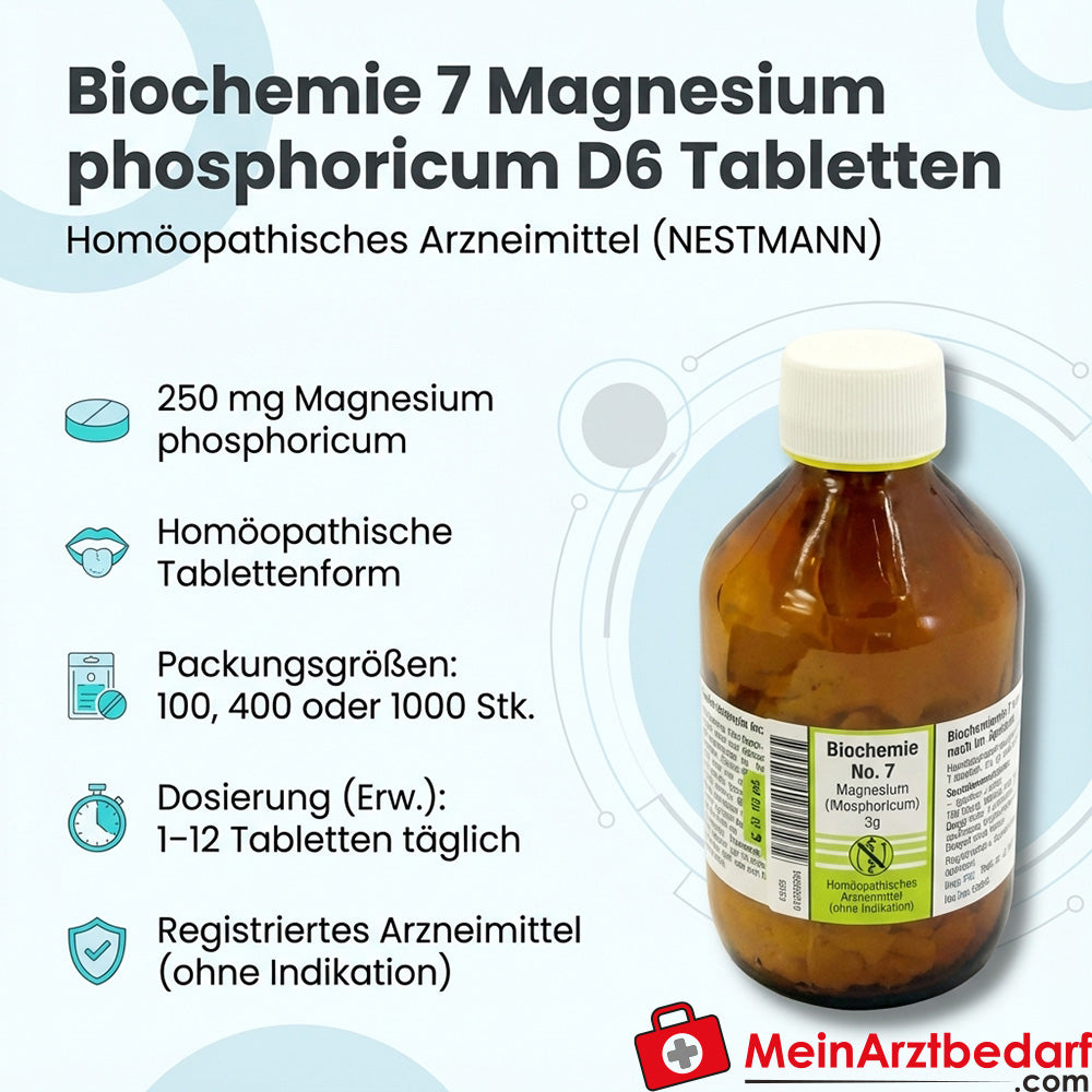 Biochemie 7 Magnesium phosphoricum D6 Tabletten 250 mg 100/400/1000 Stück