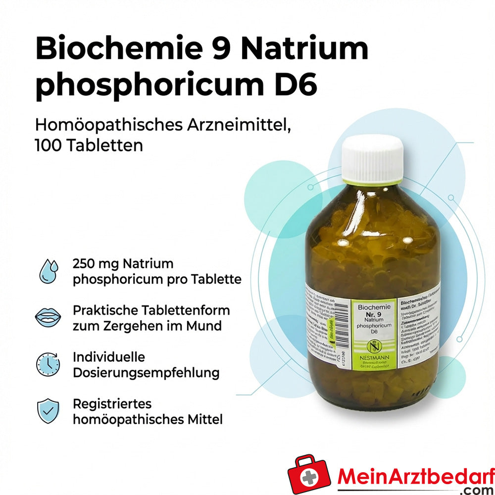 Biochemie 9 Natrium phosphoricum D6 Tabletten 250 mg 100 Stück
