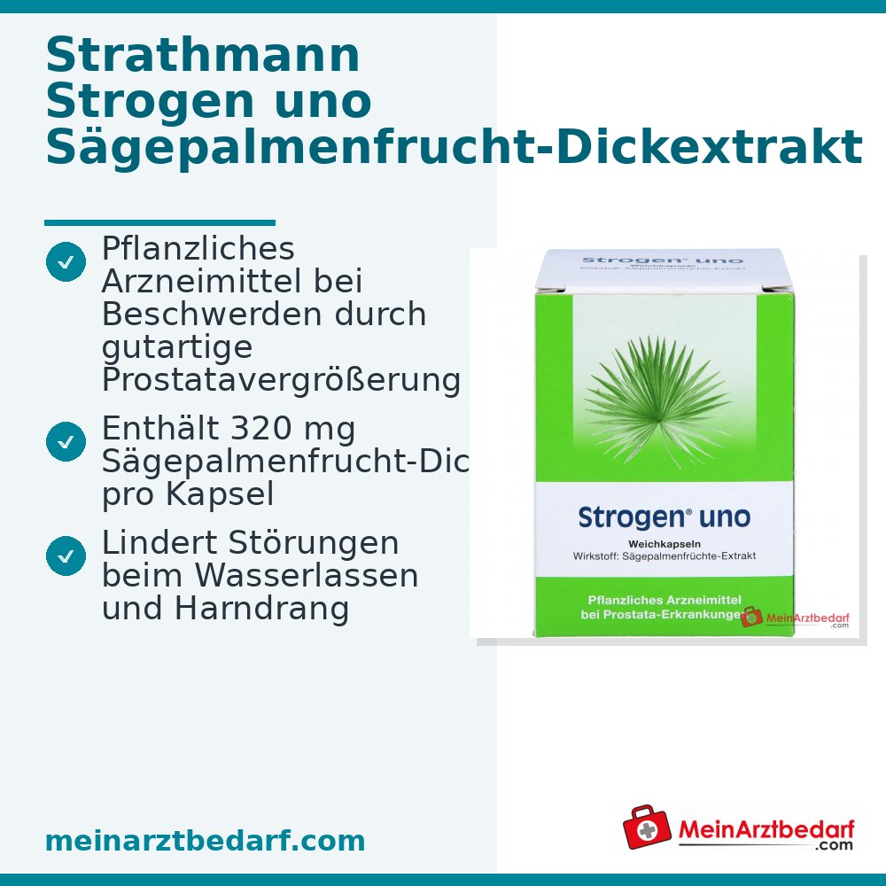 Strathmann Strogen uno Sägepalmenfrucht-Dickextrakt Weichkapseln, 60 St.