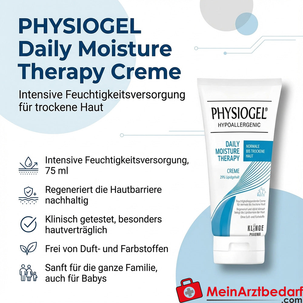PHYSIOGEL Daily Moisture Therapy Creme 75 ml für trockene Haut