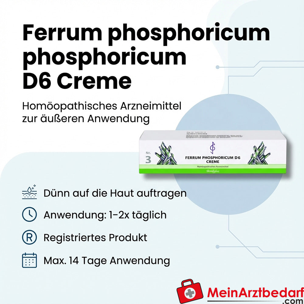 Bombastus Biochemie 3 Ferrum phosphoricum D6 Crème 10 mg