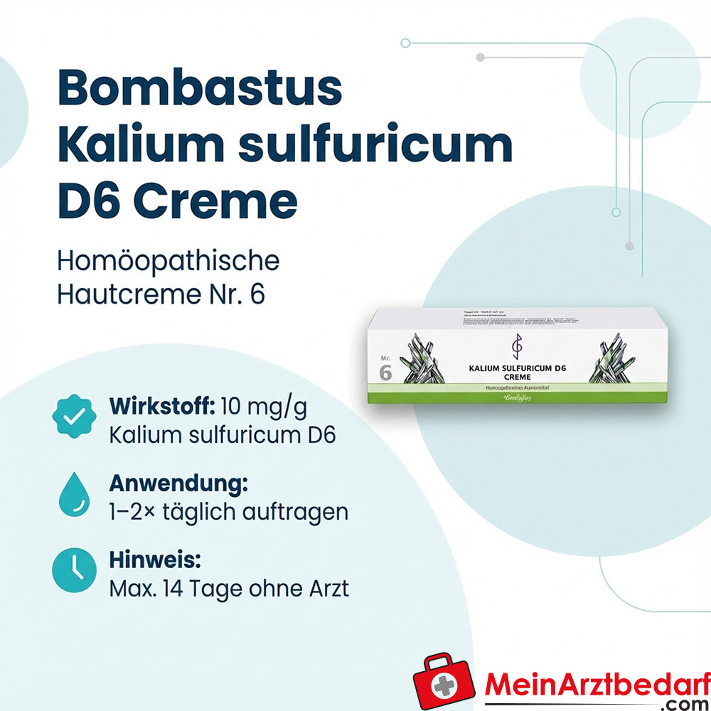 Bombastus Biochemie Kalium sulfuricum D6 Creme 10 mg/g