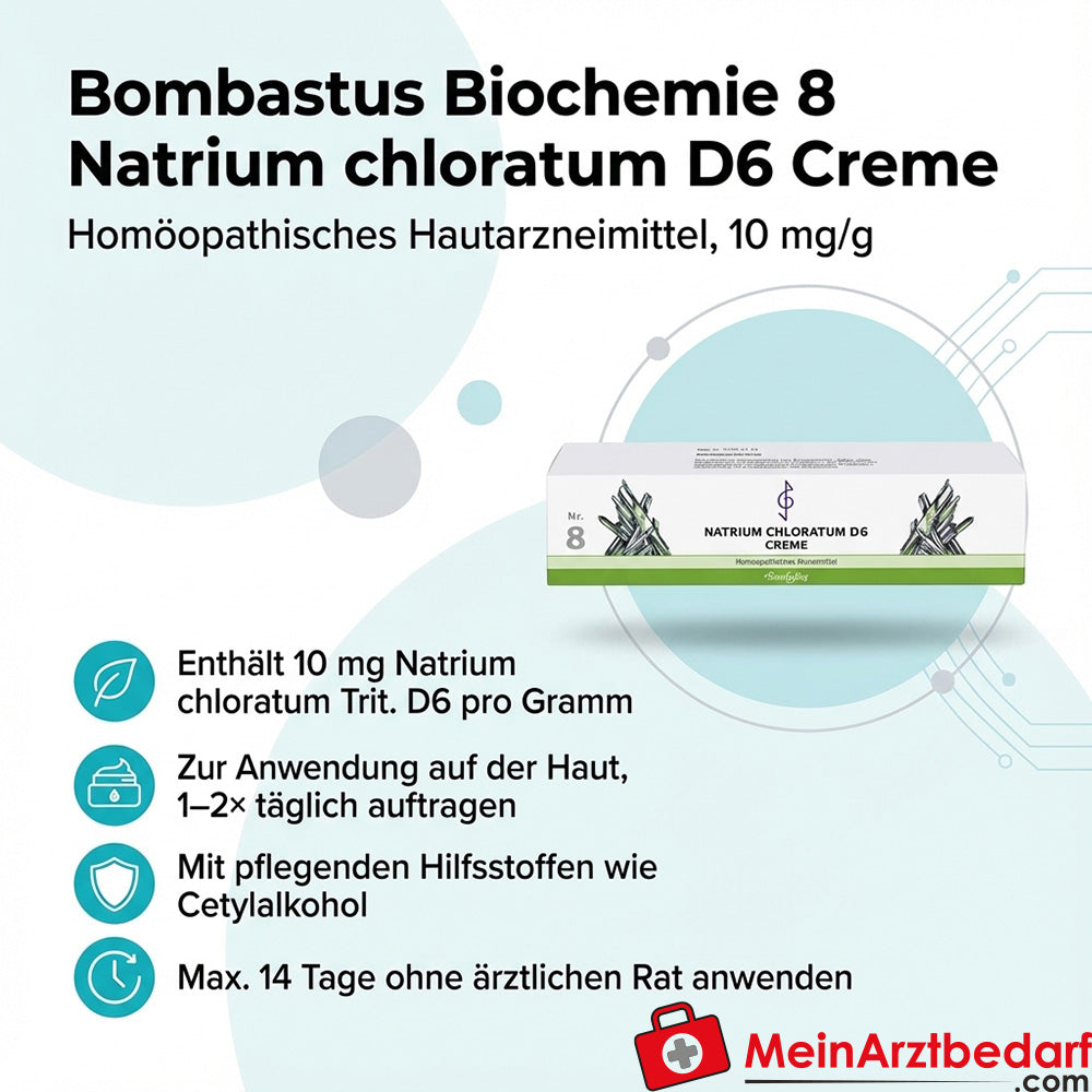 Bombastus Biochemie 8 Natrium chloratum D6 Crème 10 mg/g