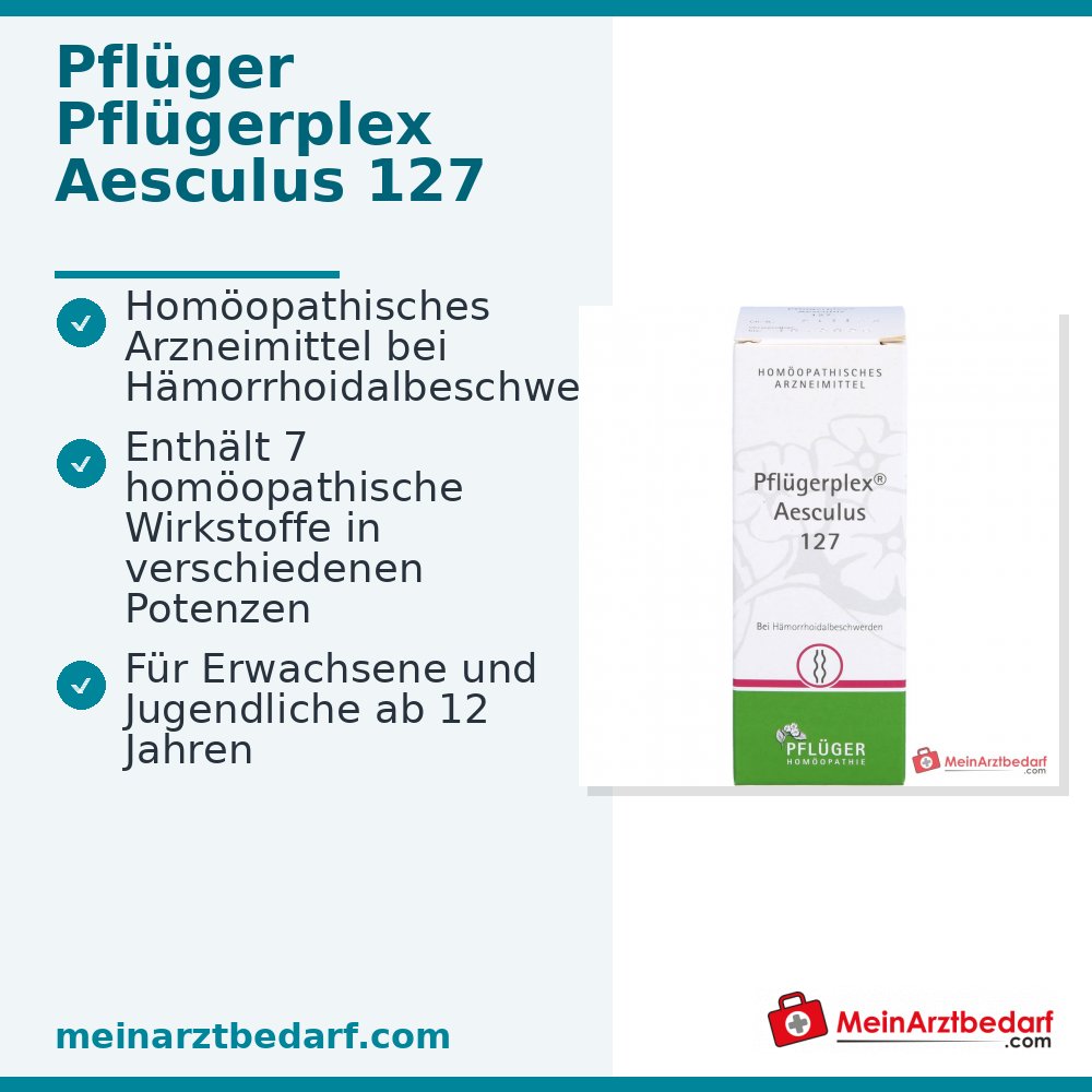 Pflügerplex Aesculus 127 homeopathisch geneesmiddel Aesculus hippocastanum, Carbo animalis, Scrophularia nodosa