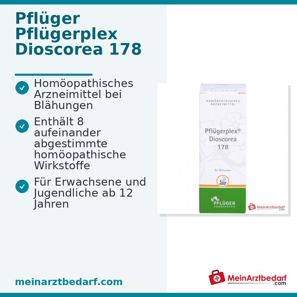 Pflügerplex Dioscorea 178 con Carbo vegetabilis y glóbulos de Lycopodium