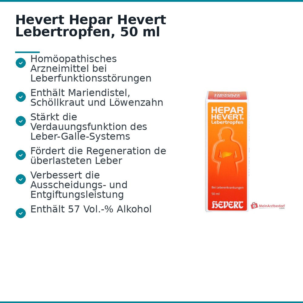 Hevert Hepar Hevert Gotas para el hígado, 50 ml