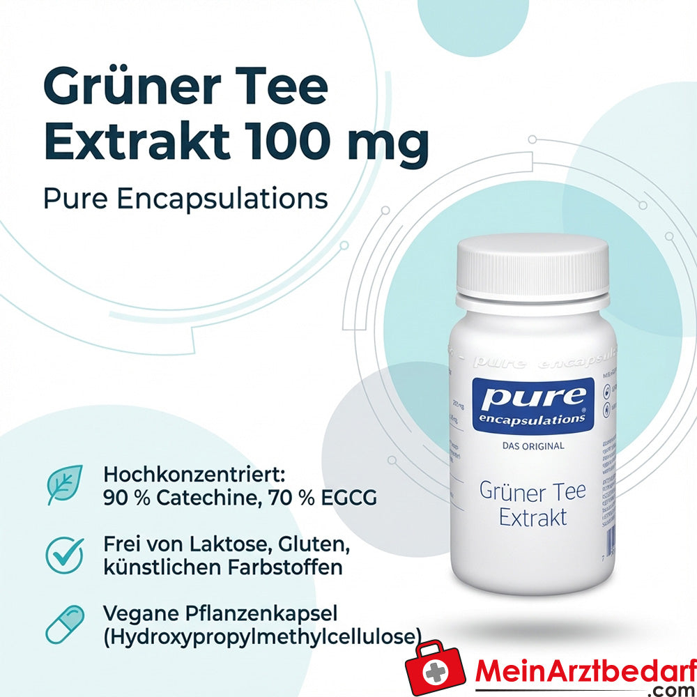 Pure Encapsulations Grüner Tee Extrakt 100 mg Kapseln 60 Stück