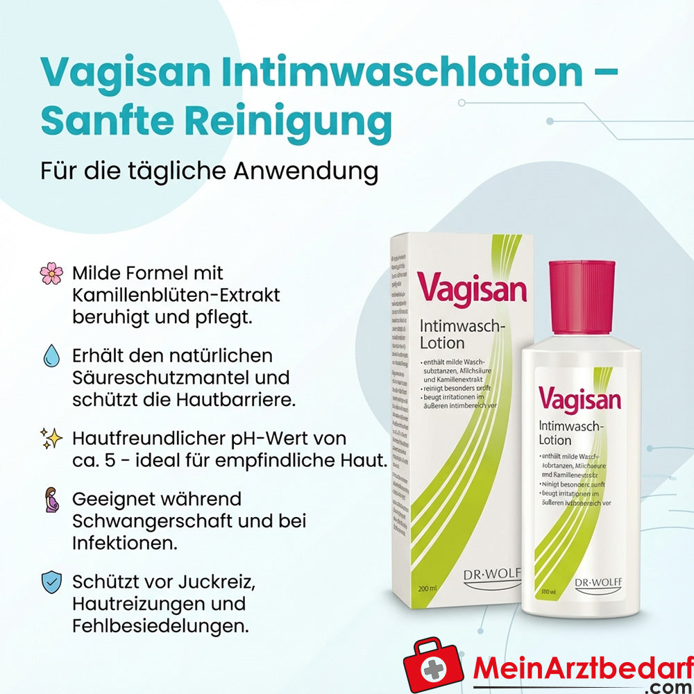 Vagisan Intimwaschlotion mit Kamillenblüten‑Extrakt 200 ml