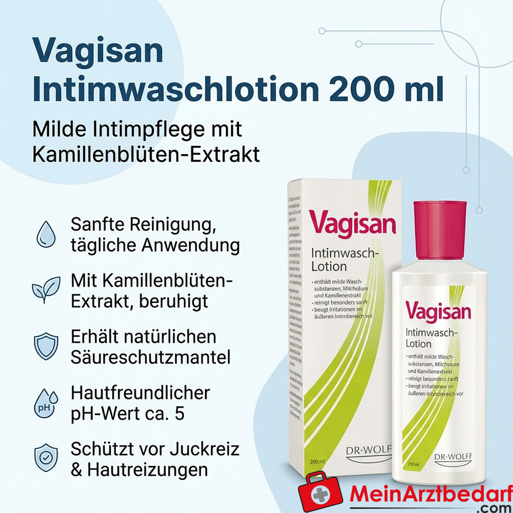 Vagisan Intimwaschlotion mit Kamillenblüten‑Extrakt 200 ml