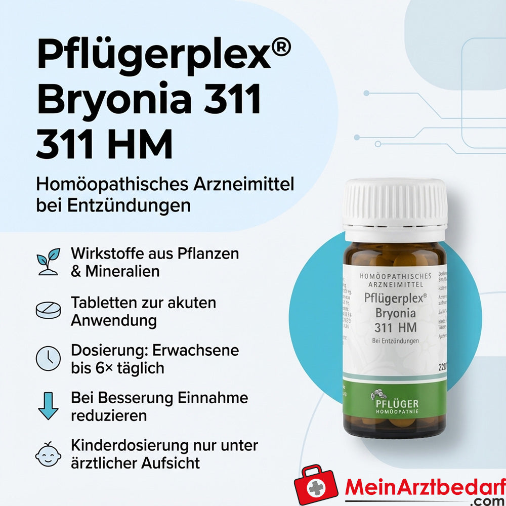 Pflügerplex Bryonia 311 HM homeopatyczny produkt leczniczy tabletki