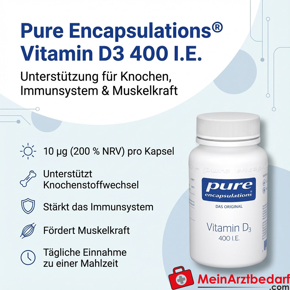 Pure Encapsulations Vitamin D3 400 I.E. (10 µg) Kapseln 60 Stück
