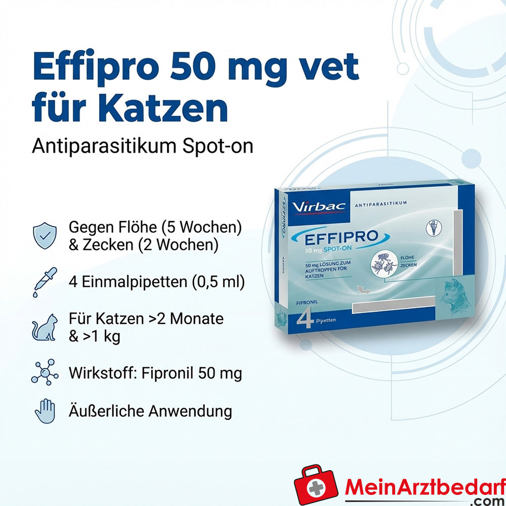 Effipro 50mg vet für Katzen, 4 St