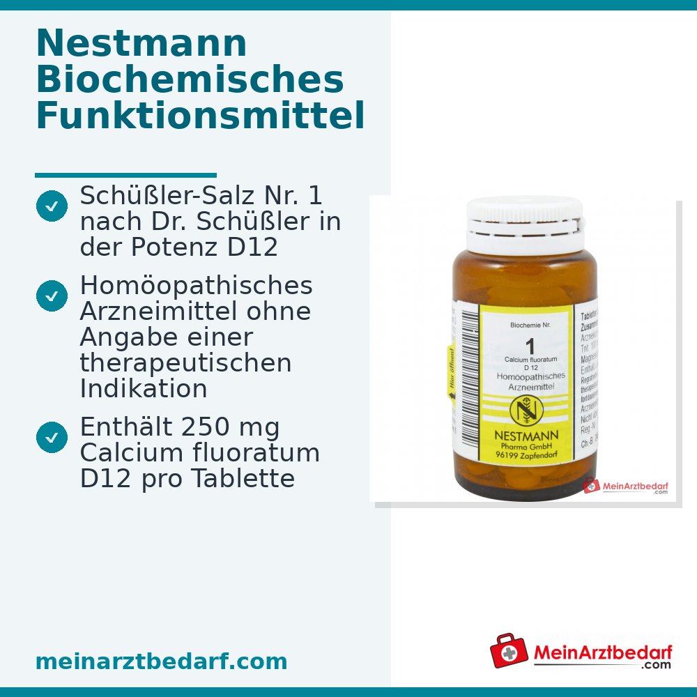 Nestmann Biochemisch Functiemiddel Nr. 1 Calcium fluoratum D12 Tabletten, 100 st.