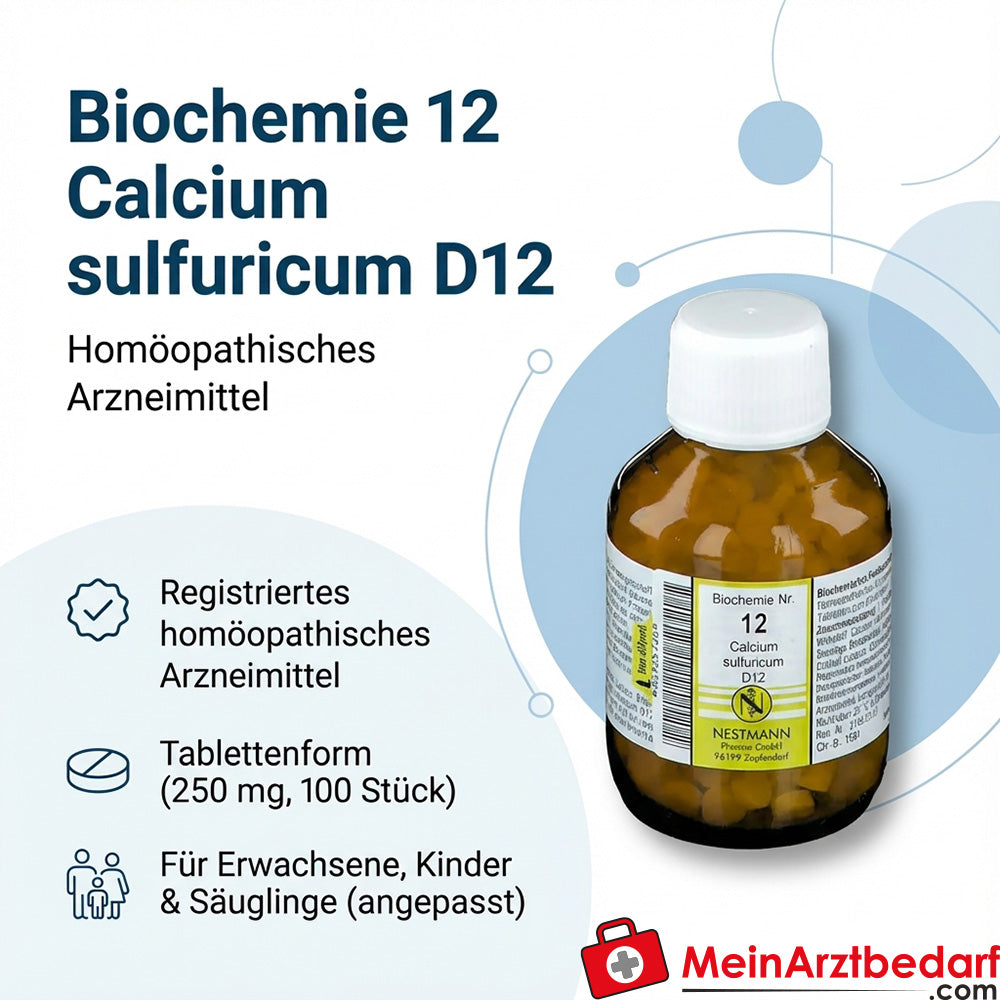 Biochemie 12 Calcium sulfuricum D12 250 mg Tabletten 100 Stück
