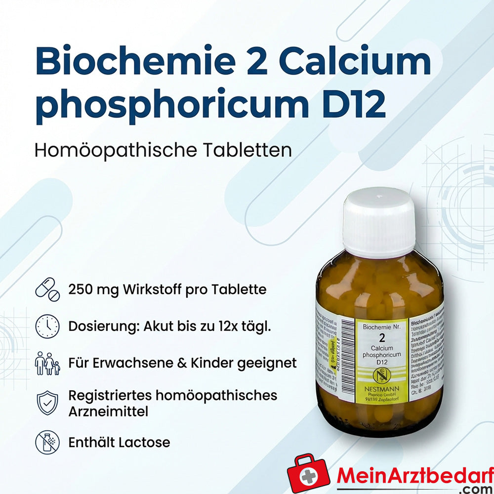 Biochemia 2 Calcium phosphoricum D12 250 mg tabletki 100 sztuk