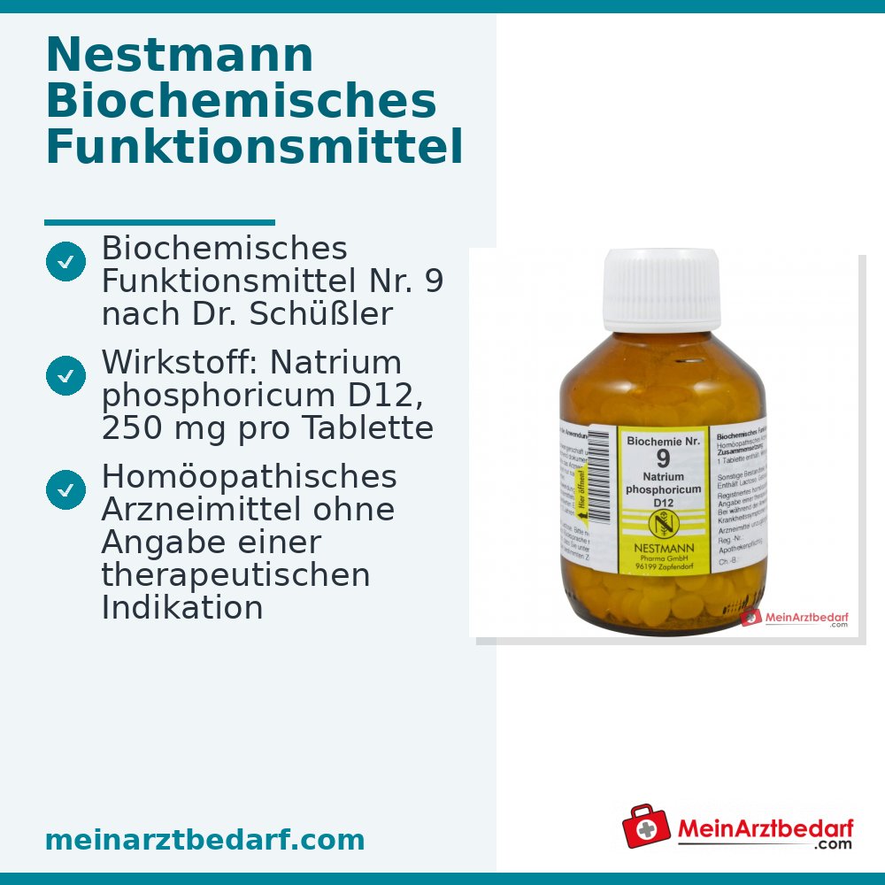 Nestmann Biochemisches Funktionsmittel Nr. 9 Natrium phosphoricum D12 Tabletten, 400 St.