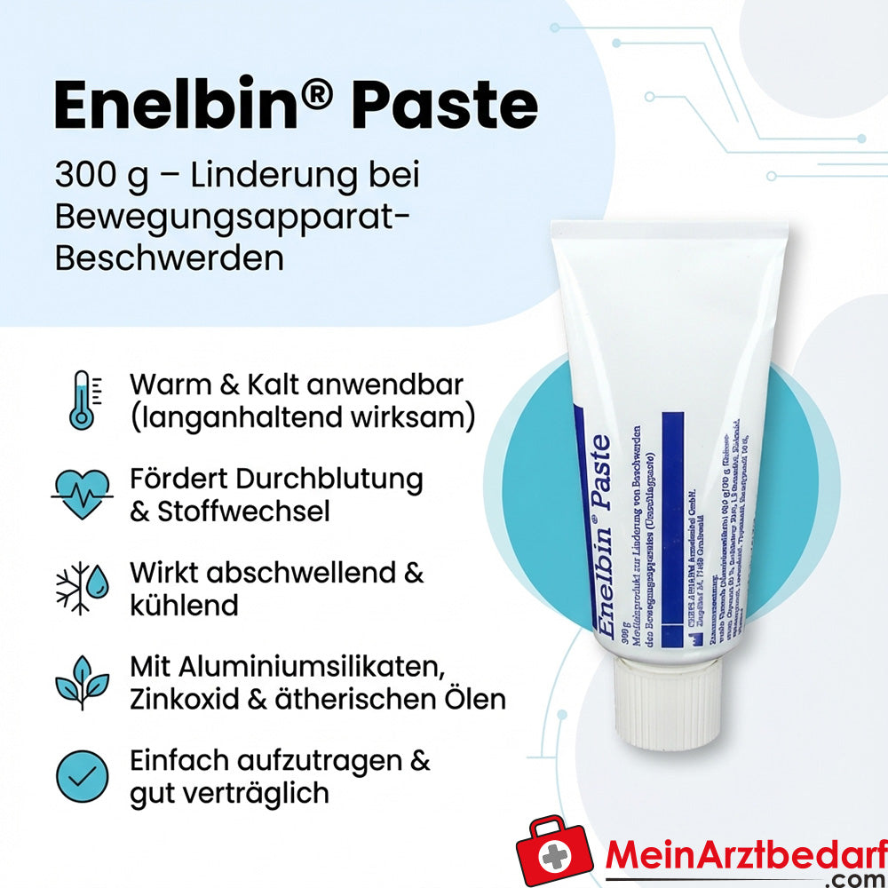 Enelbin Paste Pâte pour enveloppements avec silicates d'aluminium et oxyde de zinc 300 g