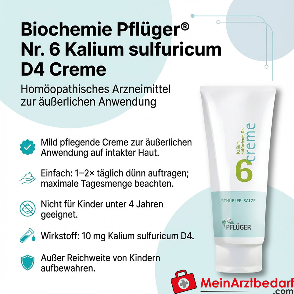 Biochemie Pflüger Nr. 6 Kalium sulfuricum D4 Creme 10 mg 1 Tube