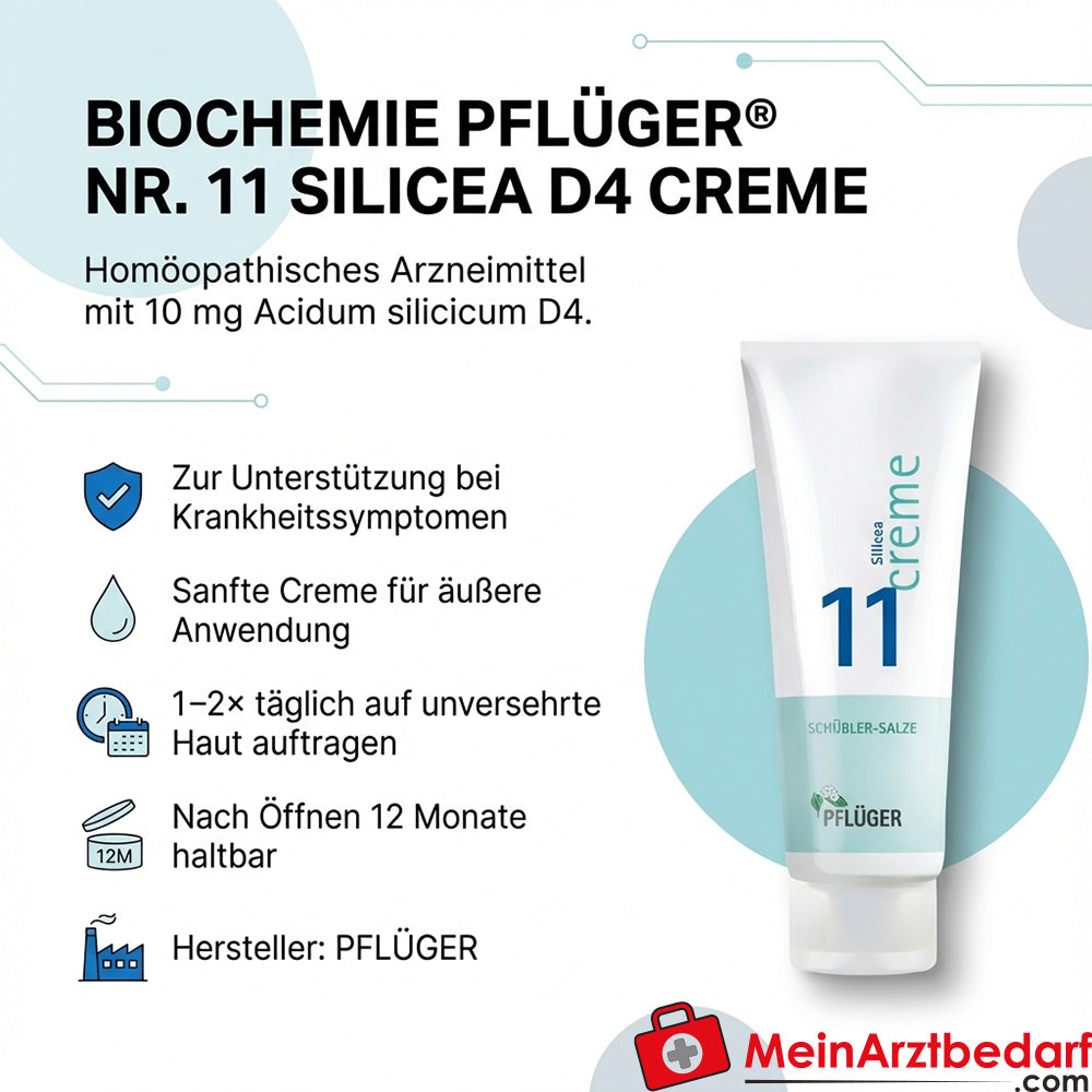 Biochemie Pflüger Silicea D4 Creme 10 mg (Acidum silicicum)