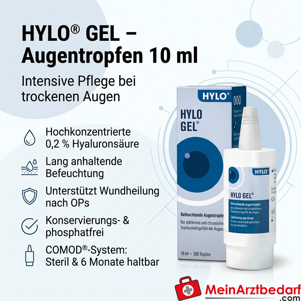 HYLO®-GEL 0,2 % hyaluronzuur oogdruppels 10 ml