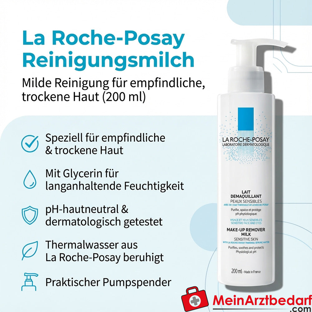 La Roche-Posay Reinigungsmilch für empfindliche und trockene Haut 200 ml