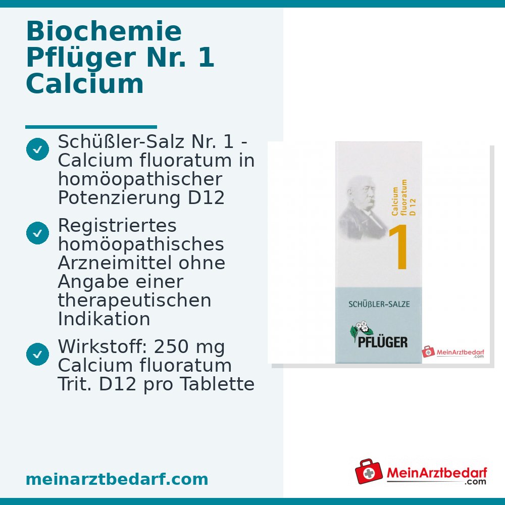 Biochemie Pflüger® Nr 1 Calcium fluoratum D12 250 mg tabletki 4000 sztuk