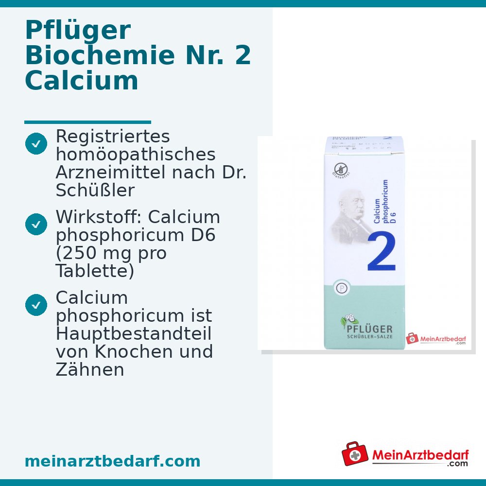 Pflüger Biochemia Nr 2 Calcium phosphoricum D6 Tabletki, 100 szt.
