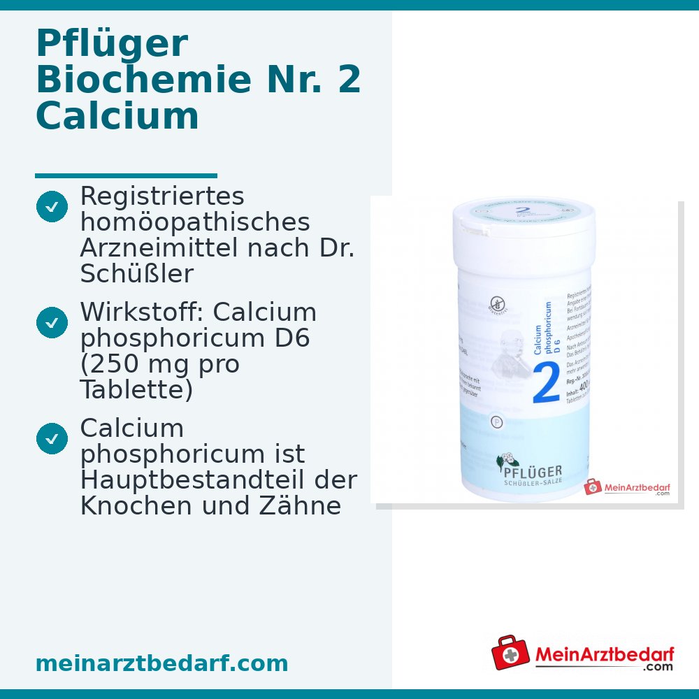 Pflüger Biochemia Nr 2 Calcium phosphoricum D6 Tabletki, 100 szt.