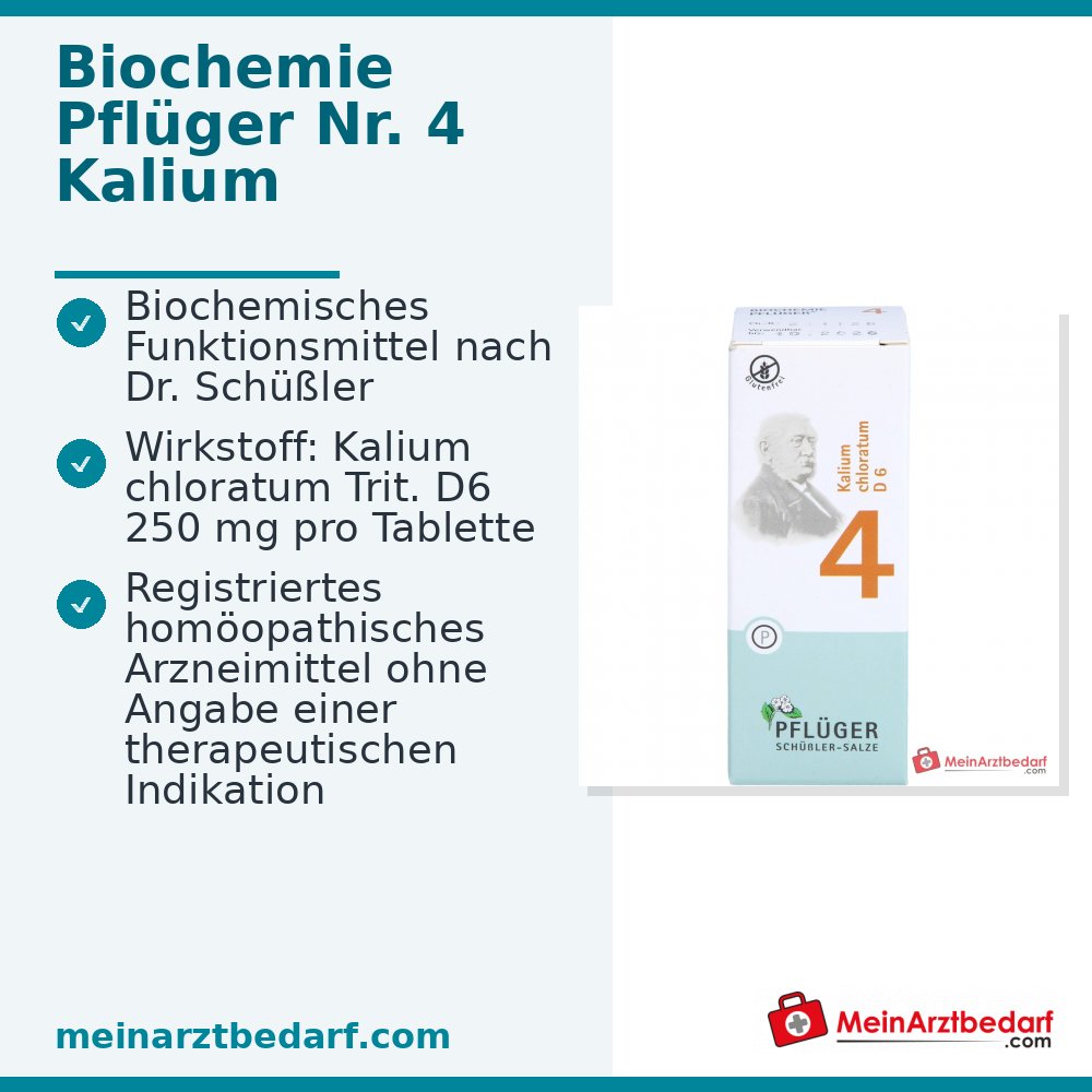 Biochemie Pflüger nr. 4 Kalium chloratum D6 tabletten 100 stuks