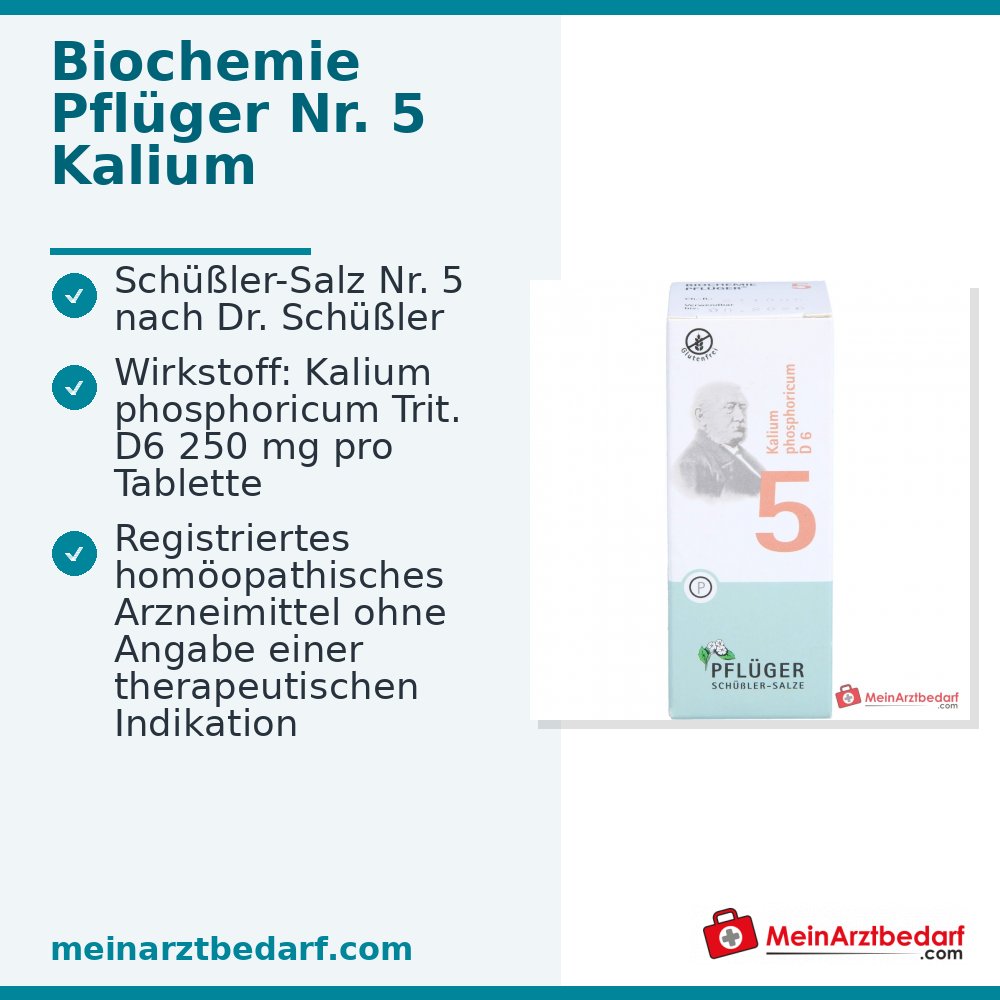 Biochemie Pflüger Nr. 5 Kalium phosphoricum D6 Tabletki, 100 szt.