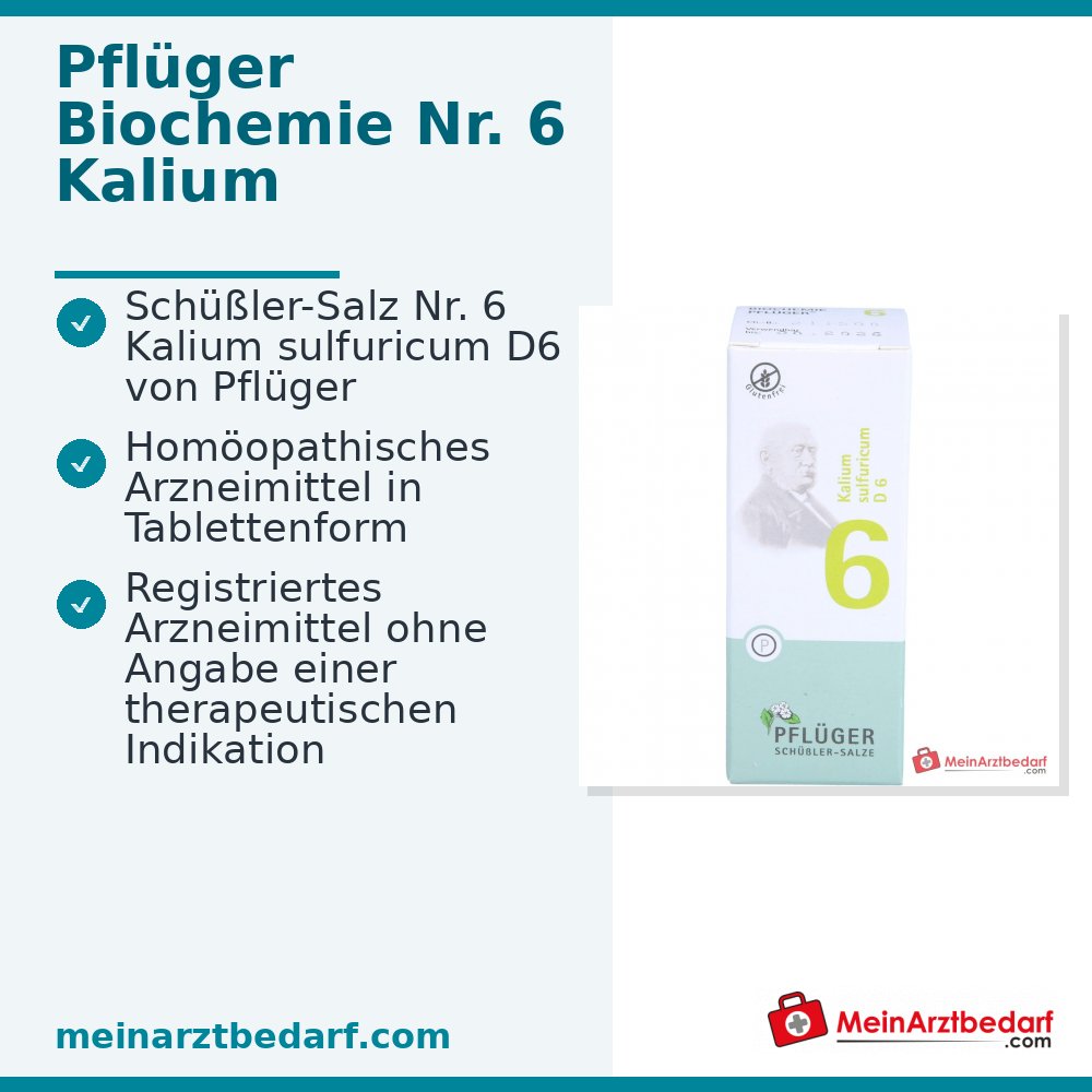 Biochemia Pflüger No. 6 Potassium sulphuricum D6 250 mg Tabletki