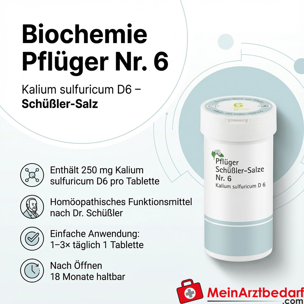 Biochemia Pflüger No. 6 Potassium sulphuricum D6 250 mg Tabletki