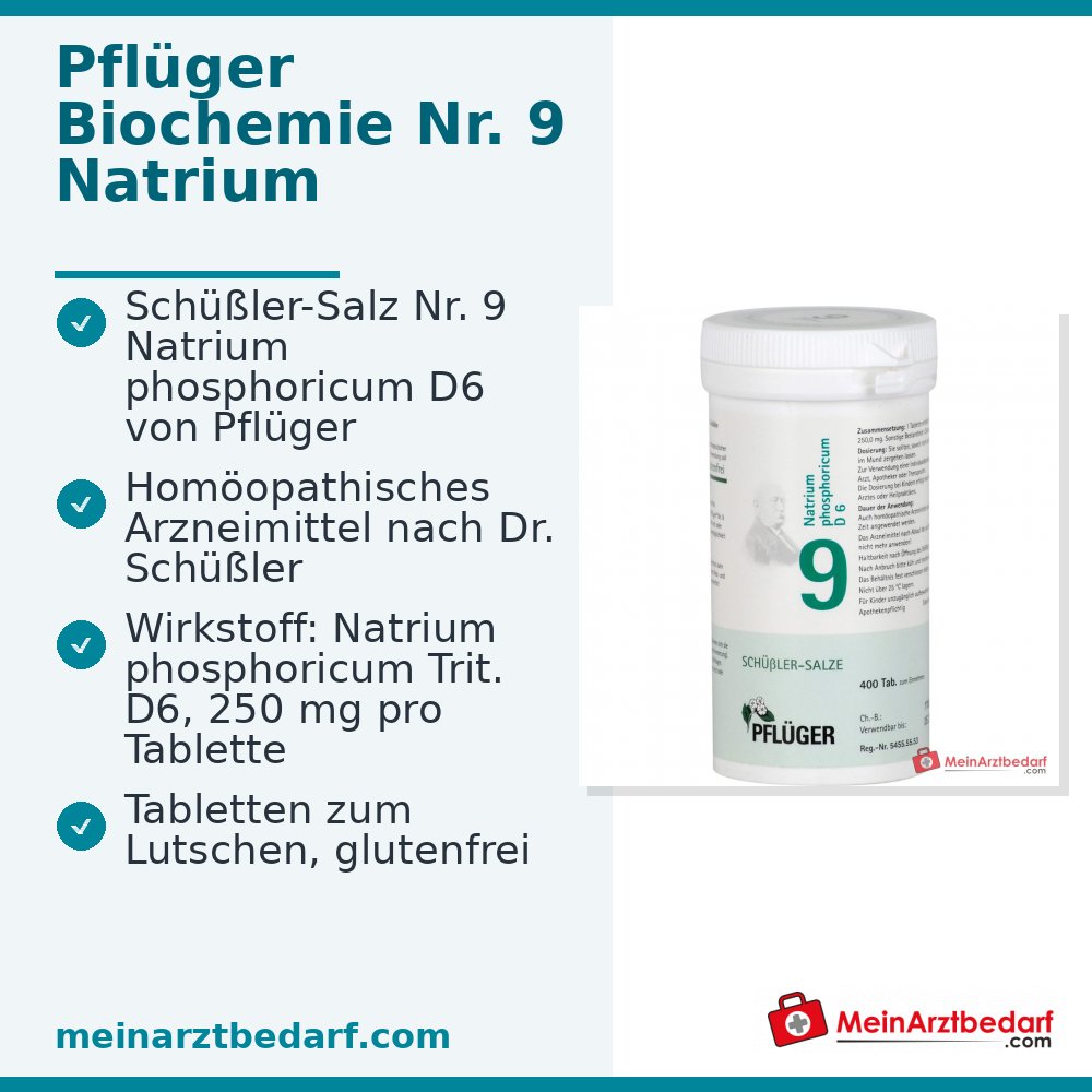 Biochemie Pflüger Nr. 9 Natrium phosphoricum D6 250 mg Tabletten 100 St