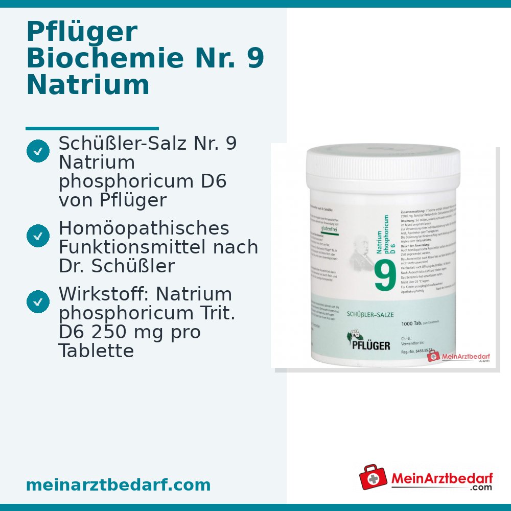Biochemie Pflüger Nr. 9 Natrium phosphoricum D6 250 mg Tabletten 100 St