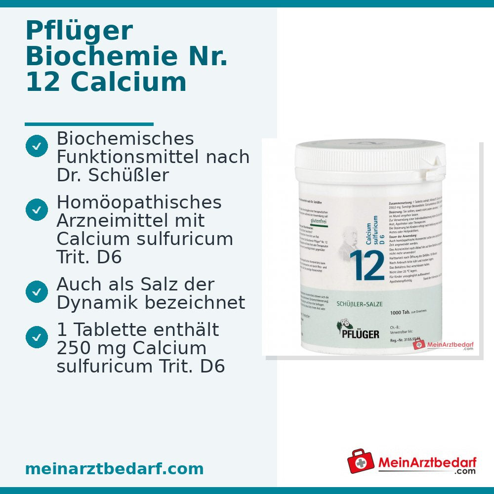 Biochemie Pflüger Nr. 12 Calcium sulfuricum D6 250 mg Tabletten 100 Stück