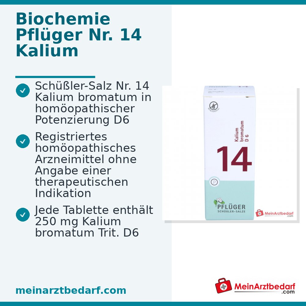 Biochemie Pflüger® n° 14 Kalium bromatum D6 250 mg comprimés 100 pièces