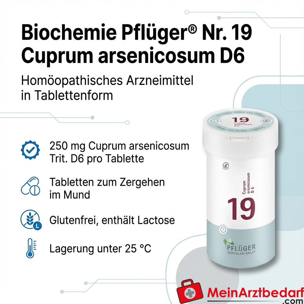 Biochimie Pflüger No 19 Cuprum arsenicosum D6 250 mg Comprimés