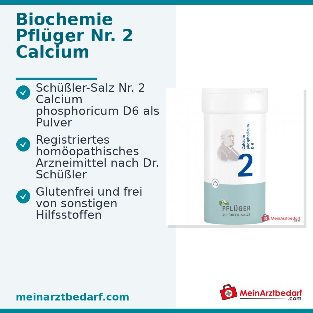 Biochemie Pflüger Nr. 2 Calcium phosphoricum D6 Pulver, 100 g
