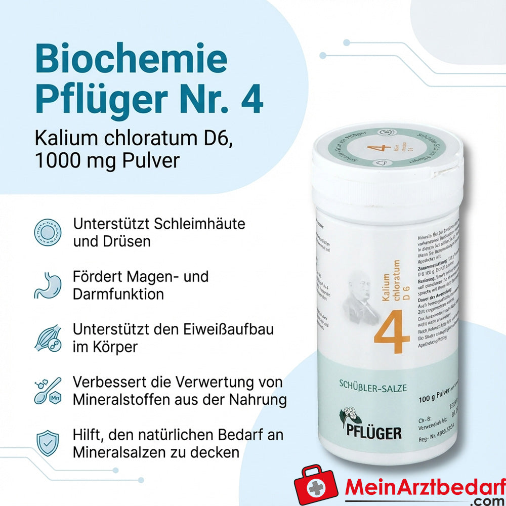 Biochemie Pflüger Nr. 4 Kalium chloratum D6 1000 mg Pulver
