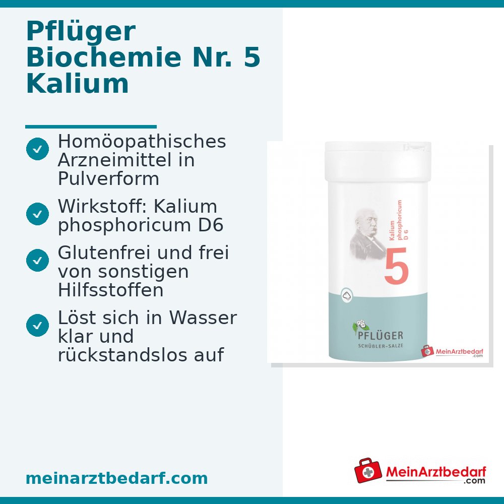 Biochemie Pflüger nr. 5 Kalium phosphoricum D6 1000 mg poeder