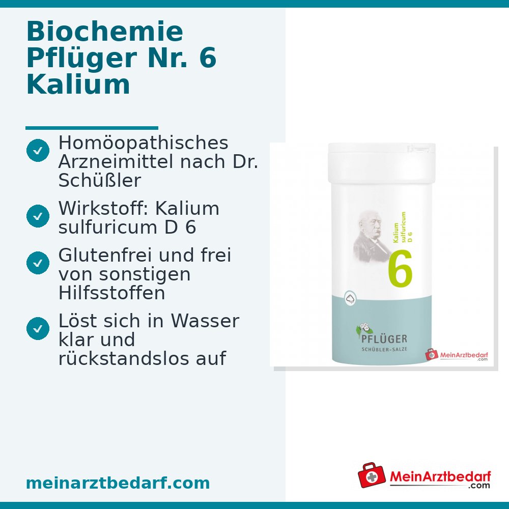 Biochemie Pflüger Nr. 6 Kaliumsulfuricum D6 Poeder 1000 mg 1 verpakking