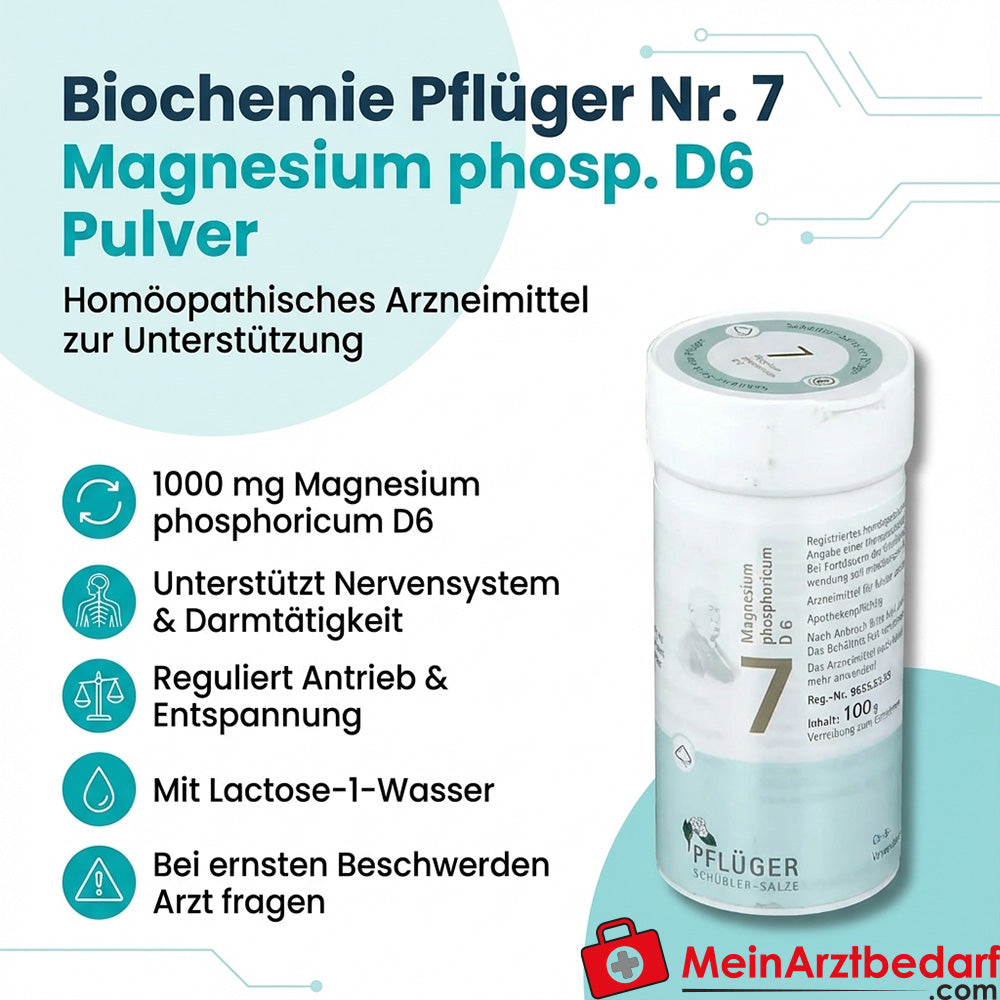 Pflügler Biochemie Nr. 7 Magnesium phosphoricum D6 1000 mg poeder