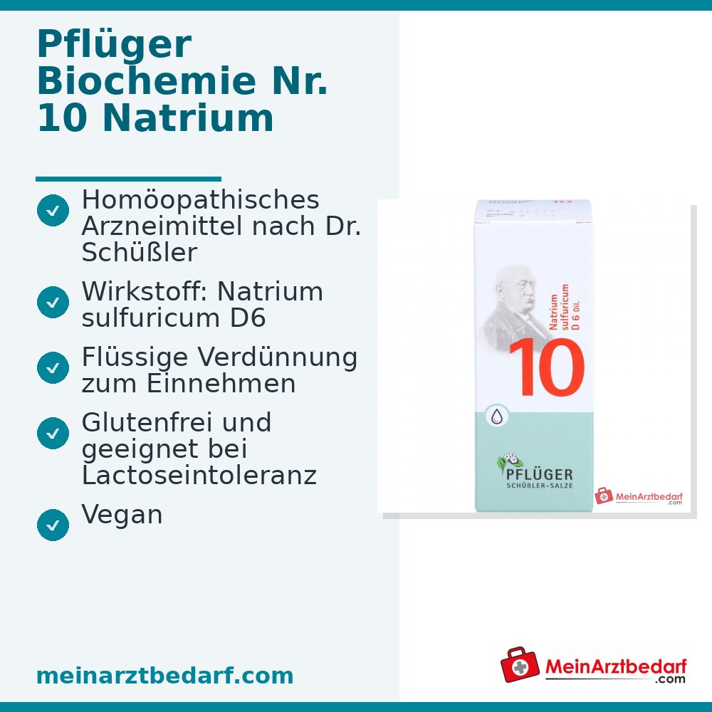 Biochemie Pflüger Nr. 10 Natrium sulfuricum D6 Tropfen
