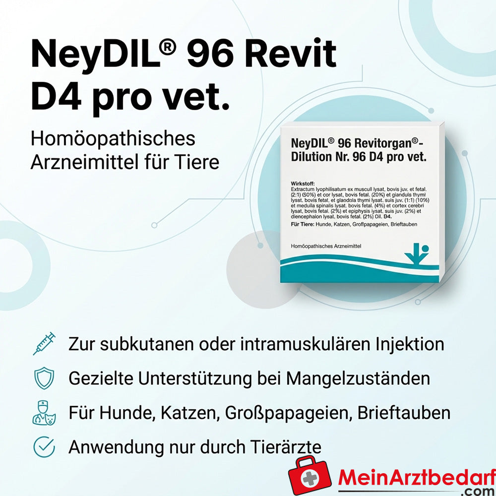 NeyDIL 96 Revit D4 pro vet. Roztwór do wstrzykiwań 5 x 2 ml