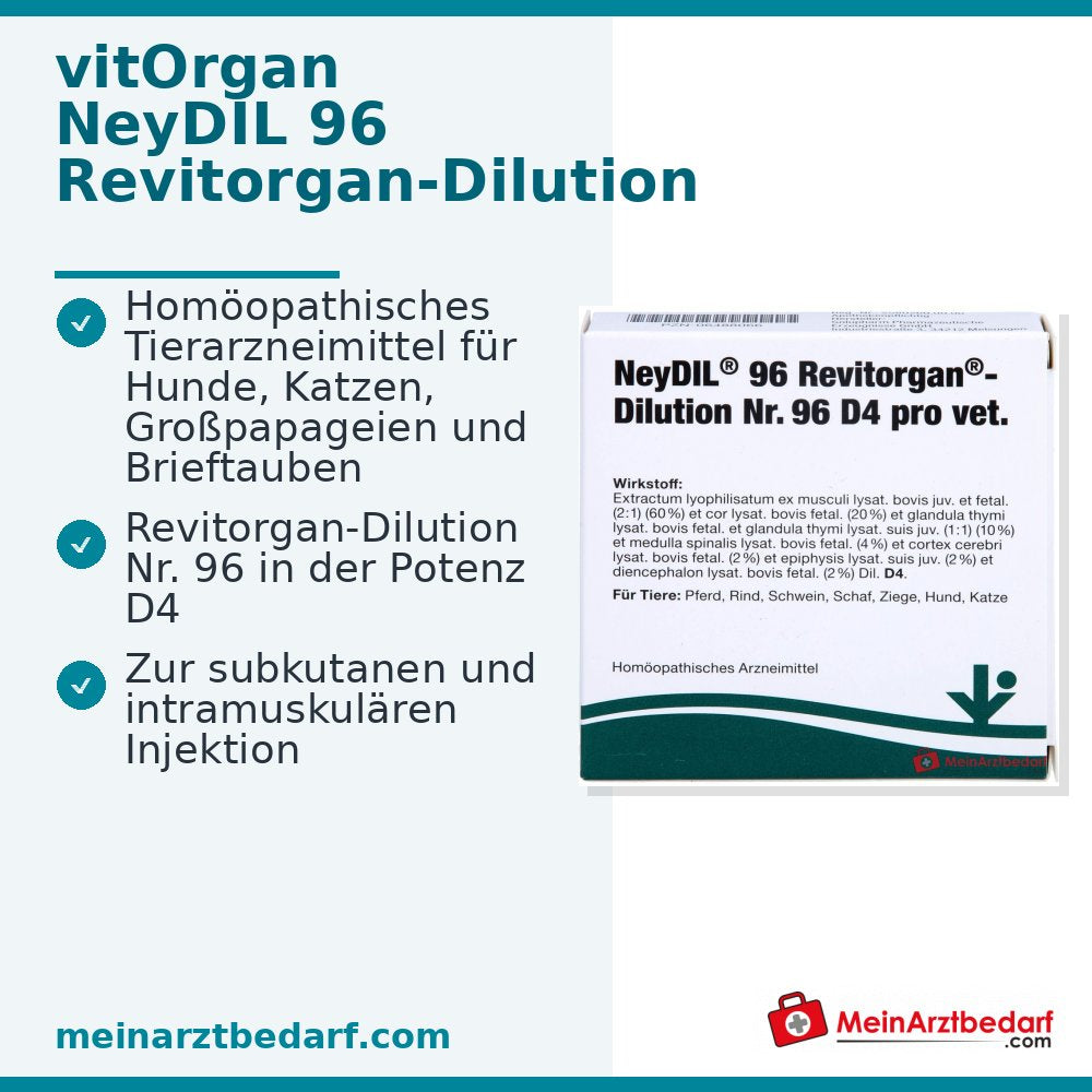 NeyDIL 96 Revit D4 pro dierenarts. Oplossing voor injectie 5 x 2 ml