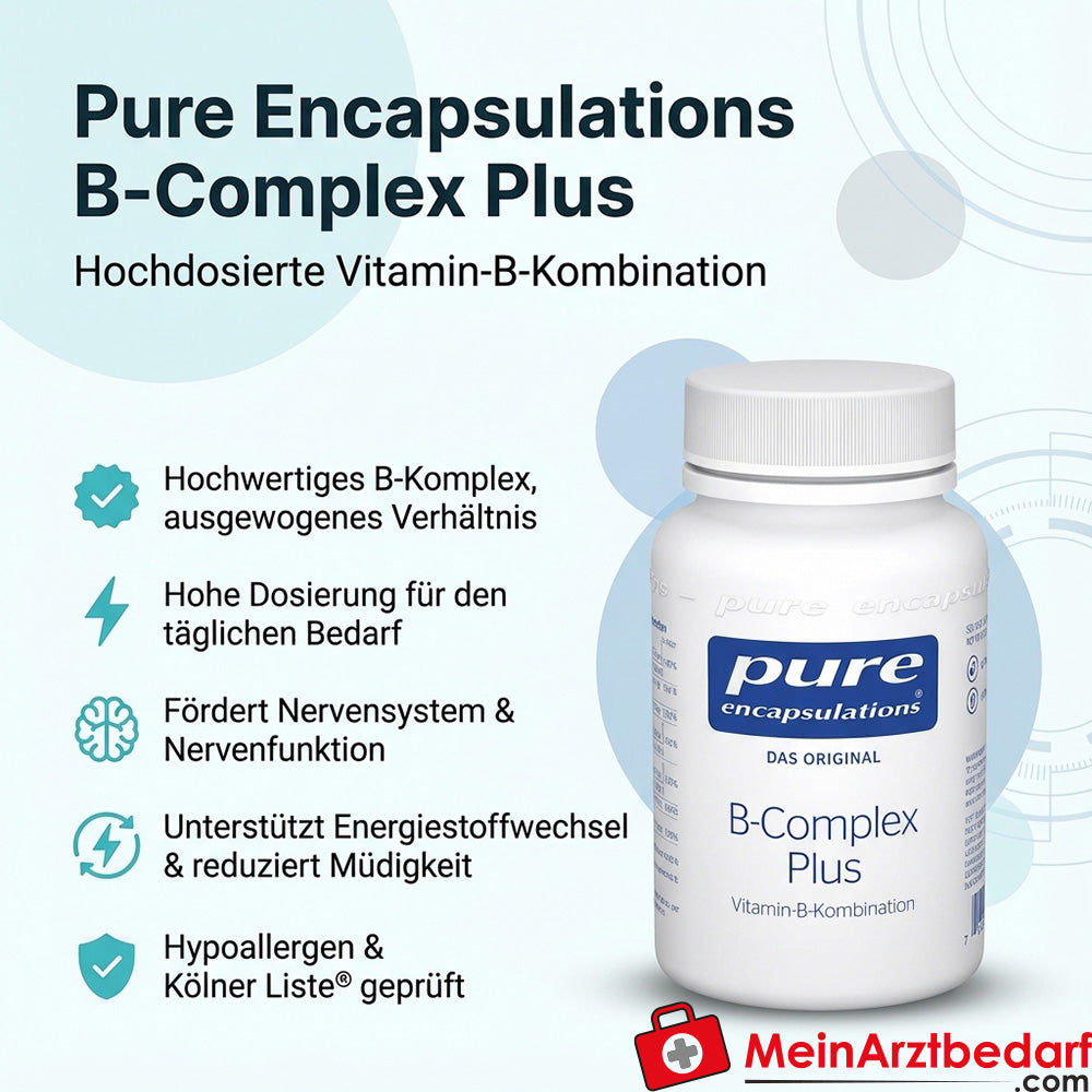 Pure Encapsulations B-Complex Plus B-Vitamine hochdosiert Kapseln 60 Stück