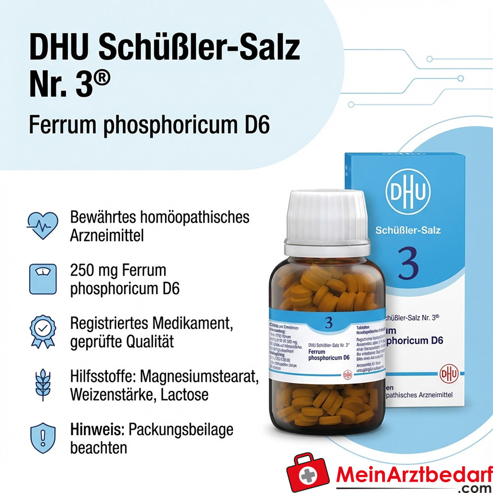 DHU Schüßler-Salz Nr. 3 Ferrum phosphoricum D6 Tabletten 250 mg